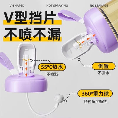 安配适配hegen赫根奶瓶配件奶嘴重力球吸管把手柄直饮杯盖水杯头