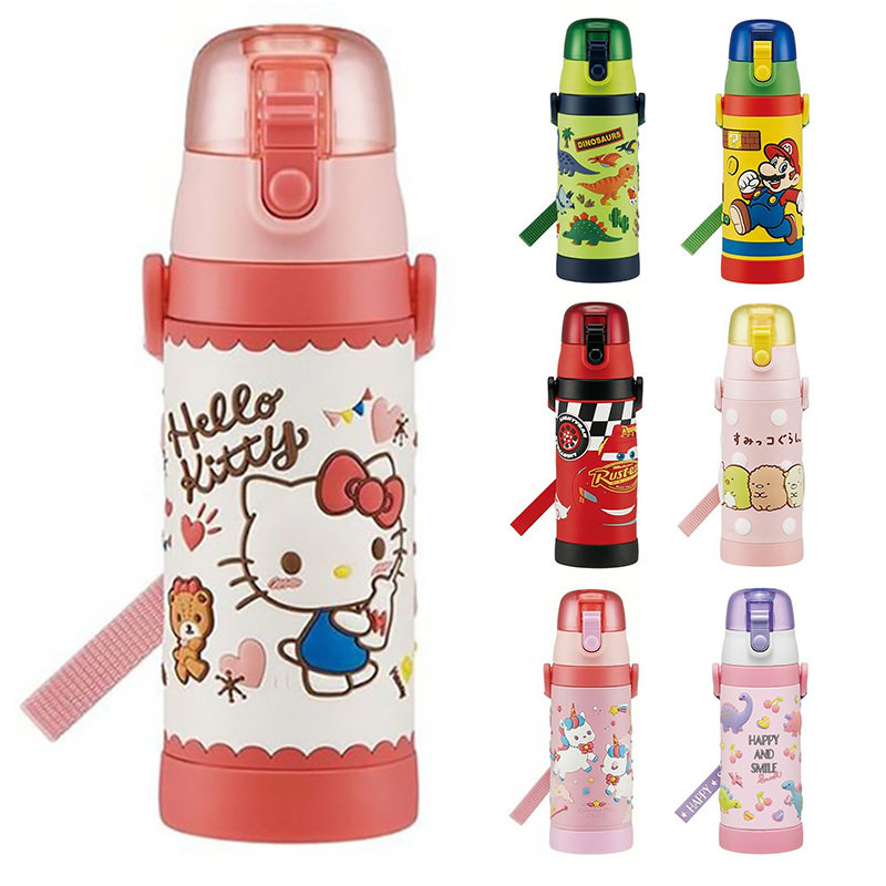 日本skater正版联名儿童3D卡通水杯不锈钢保温瓶保温杯子480ml