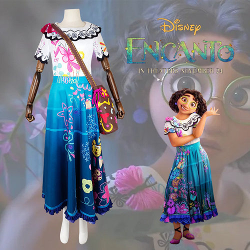 魔法满屋cos儿童成人表演服Encanto米拉贝cosplay服装节日扮演服