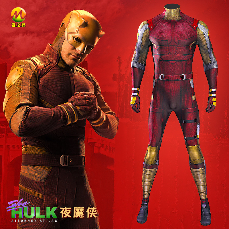 漫之秀夜魔侠cos服男漫威美剧女浩克版同款cosplay连体紧身衣