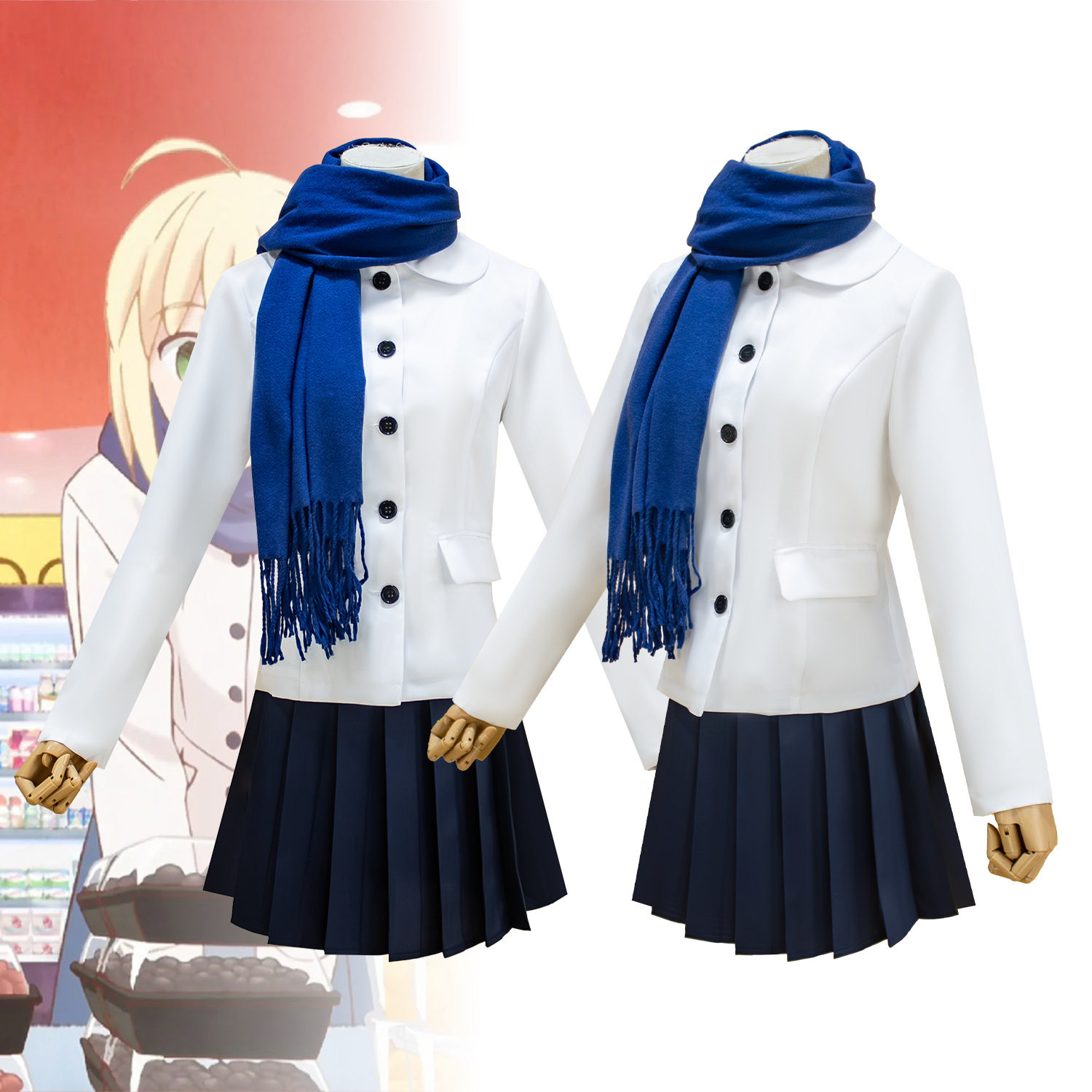 命运之夜fatecos服阿尔托莉雅cosplay常服毛呢外套裙子套装