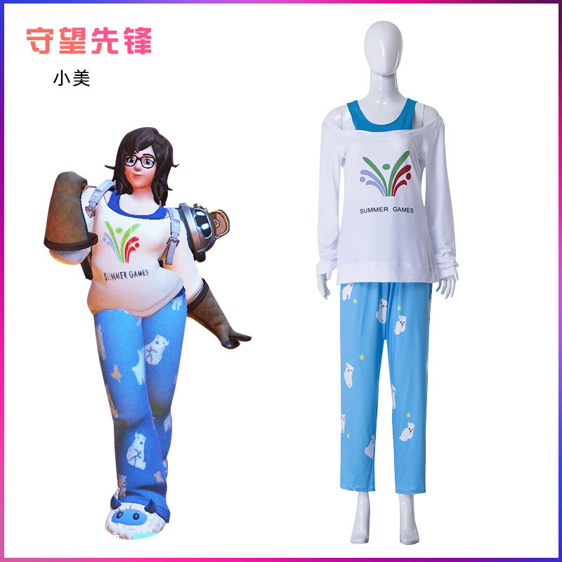守望先锋cos服小美周美灵睡衣唤醒北极熊cosply服装全套现货