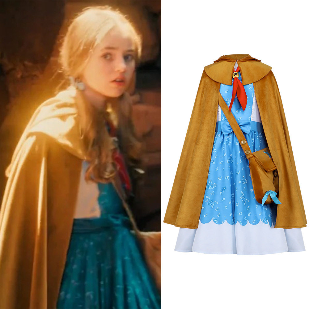 怪奇物语cos服Holly霍利蓝色连衣裙cosplay万圣节舞台表演服