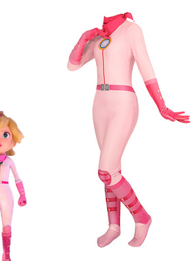 新款马里奥碧琪公主cos连体衣战斗服电影cosplay扮演紧身衣服装女