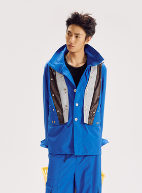 高定款*芸蚁〔劳动最光荣〕多形态电光蓝防水功能性结构夹克外套