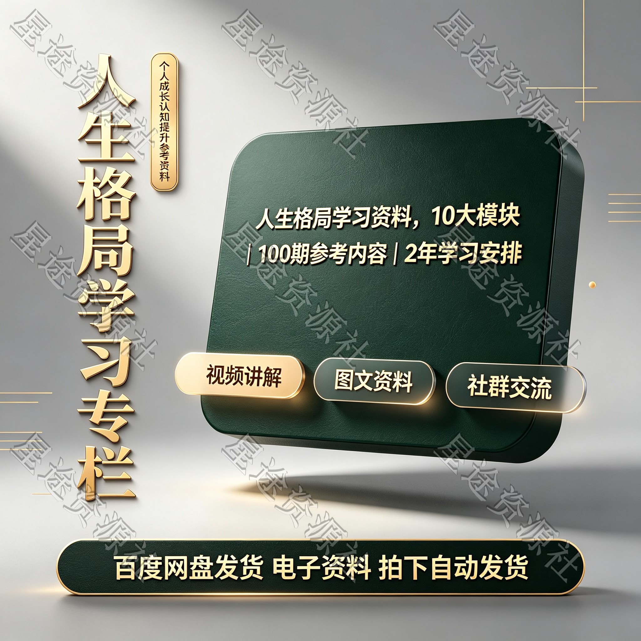 人生格局学习专栏 人成长认知提升视频图文资料网盘电子资料发货