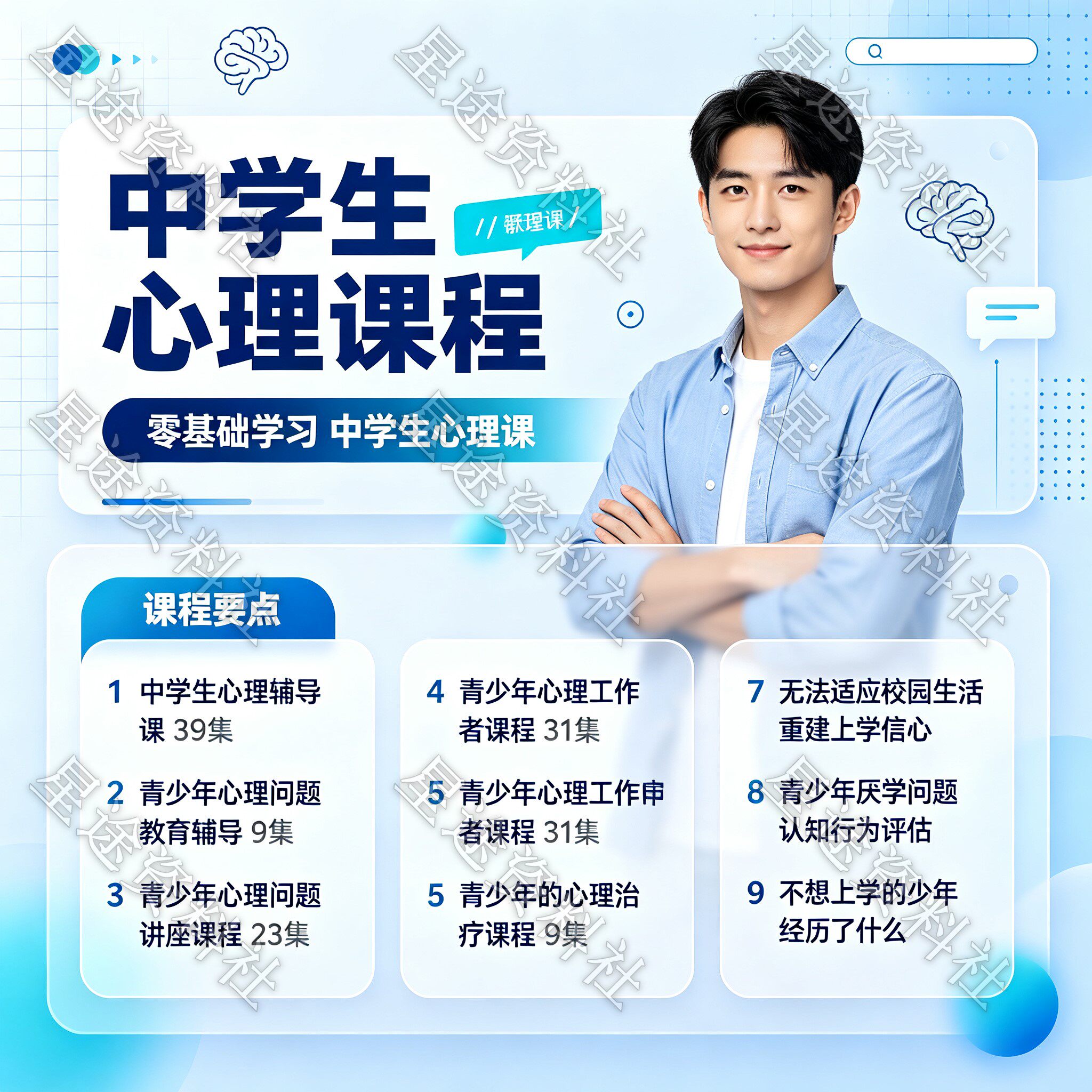 中学生青春期心理健康教育孩子厌学叛逆讲解建立自信心课程