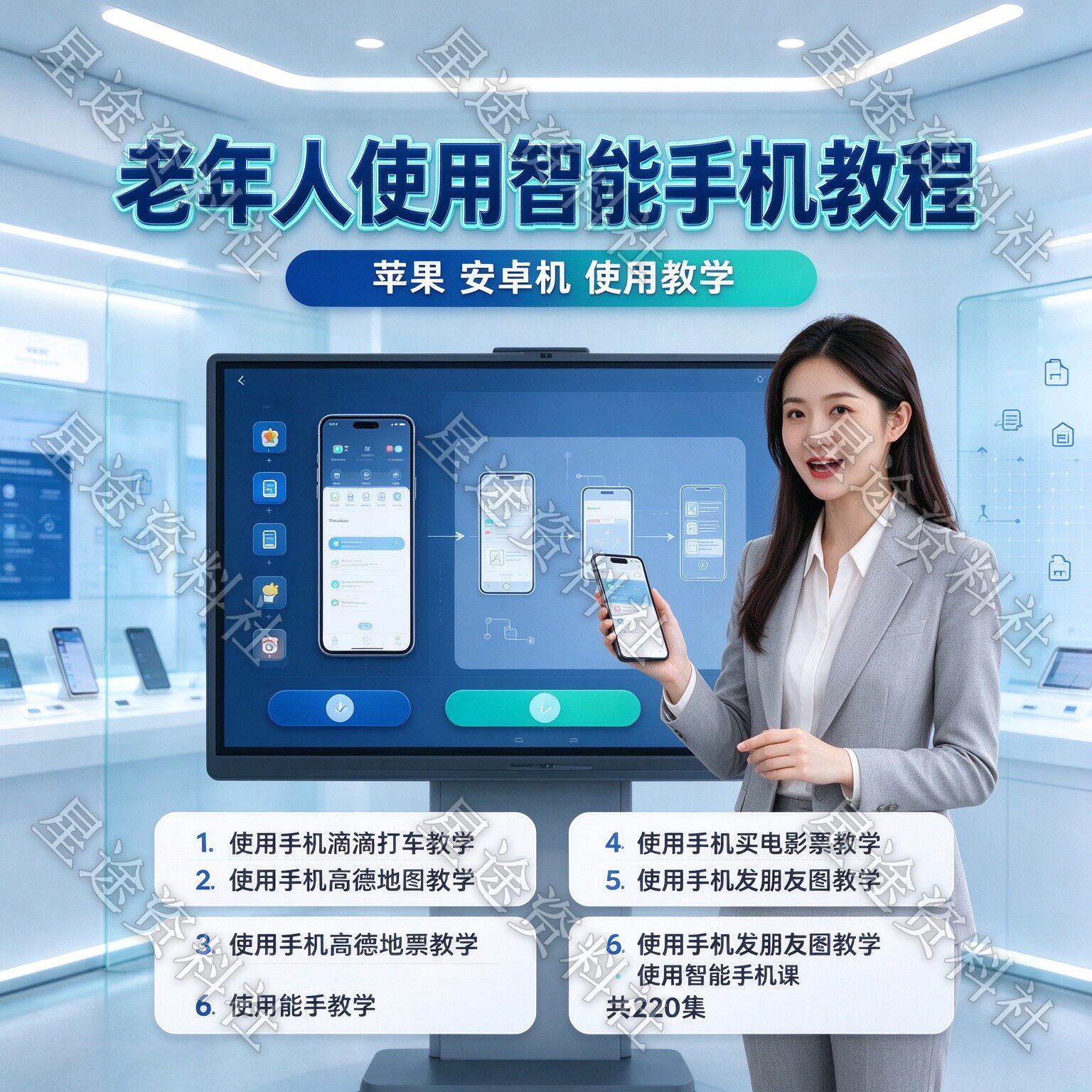 老年人使用智能视频教程老人学习安卓操作技巧方法教学课程