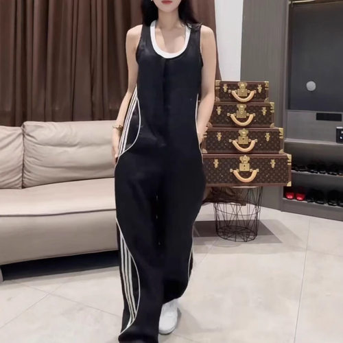 法国gentle motto夏季新款休闲时尚宽松阔腿连体裤洋气显瘦潮