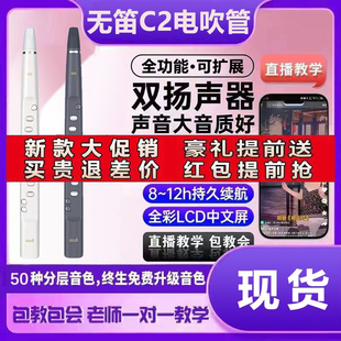 无笛C2电吹管官方正品 初学入门迷你笛子专业乐器中老年萨克斯 新款