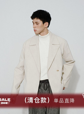 【清仓款】SAME FLOW 设计感西装秋季简约高级质感休闲灯芯绒夹克