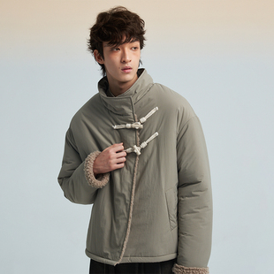 百搭正反两穿立领盘扣保暖御寒毛绒柔软舒适棉服 冬季 SAME FLOW