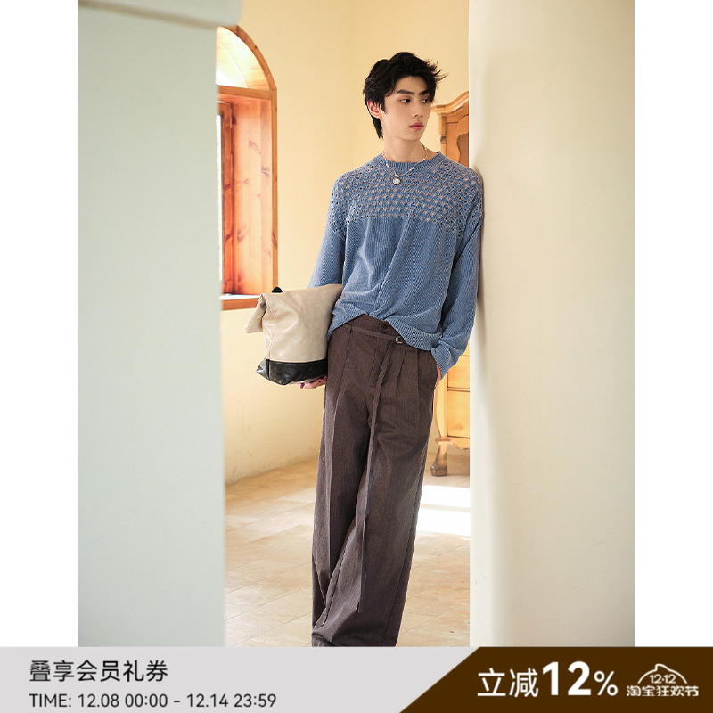 设计感休闲镂空套头针织衫