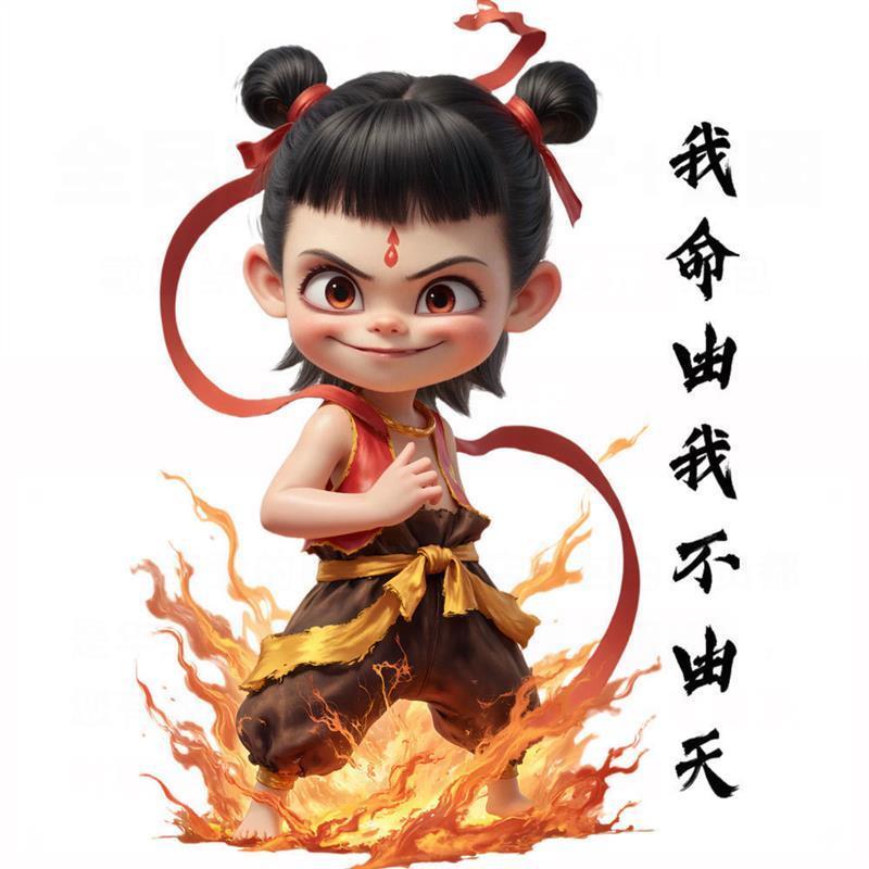 我命由我不由天贴纸哪吒魔童闹海车贴行李箱墙贴桌贴衣柜贴宿舍贴