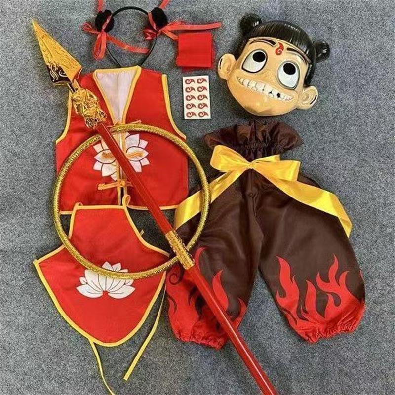 六一哪吒2衣服哪吒魔童降世同款动漫万圣节cos全套男女童哪吒服装