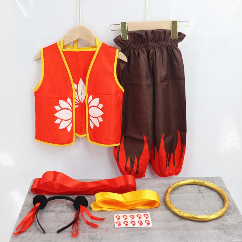 哪咤角色扮演服电影同款动漫衣服儿童cos哪咤个人写真国潮风全套