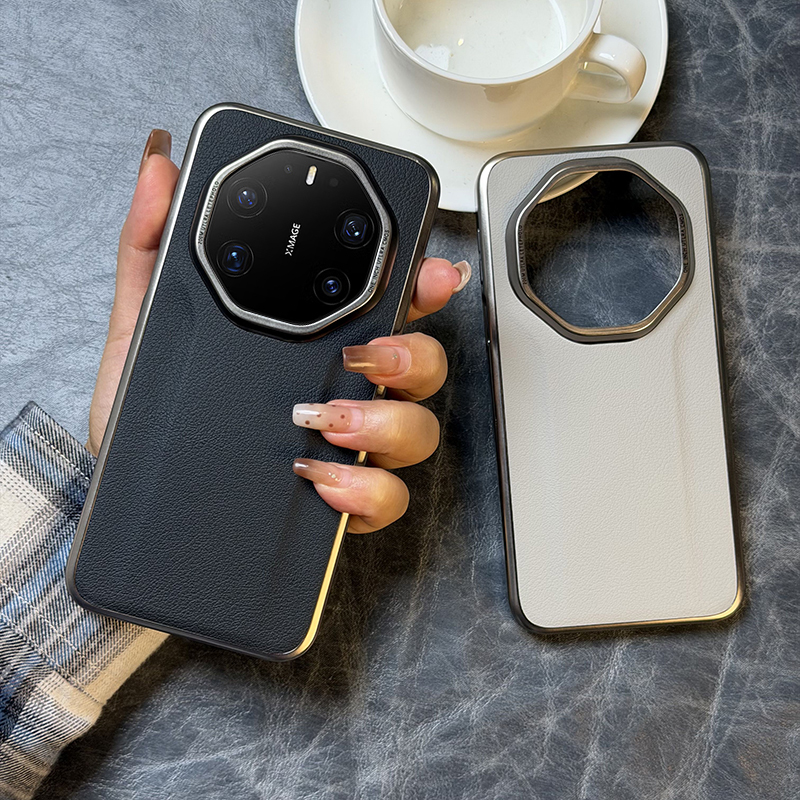 高级肤感荔枝纹适用华为mate80rs非凡大师手机壳电镀钛灰mate80RS保护套三包硬壳mate80RS保时捷防摔荔枝纹