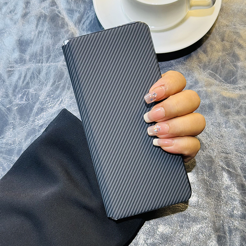 高档碳纤维纹适用OPPO Findn5手机壳皮纹oppofindn5折叠屏保护套全包防摔oppofindn3典藏高档皮套翻盖皮套