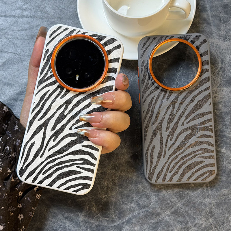 高级黑白斑马纹适用荣耀magic8pro手机壳皮纹magic7pro保护套全包防摔高档磁吸magic8防摔个性创意