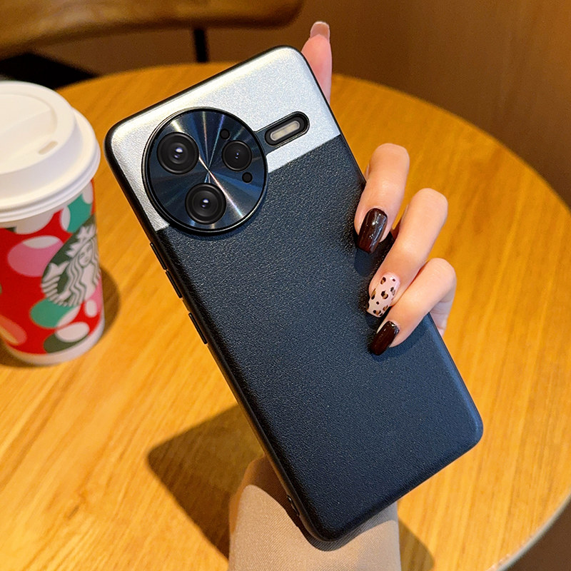 高级拼接皮纹适用小米红米K80pro手机壳皮纹红米k80保护套全包防摔Redmi k80皮质网红ins风高档简约男女拼色