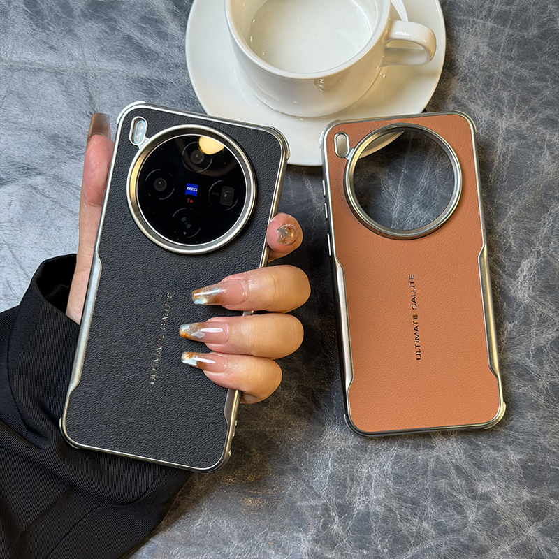 高档磁吸刀锋适用vivox200ultra手机壳皮纹x300pro保护套全包防摔x100pro高级纯色非凡系列x200s个性x100s