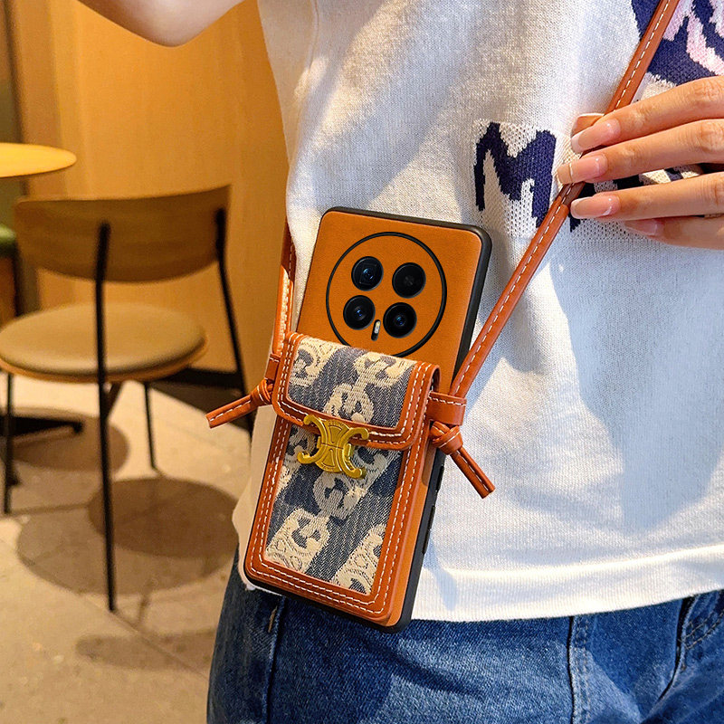 高级感棕色适用荣耀magic8pro手机壳皮纹magic8保护套全包防摔斜挎挂绳卡包magic7高档背带潮牌magic6