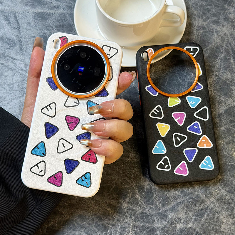 创意图案适用努比亚M153豆包手机壳皮纹nubia M153保护套全包防摔软边m153豆包手机高档磁吸橙色金属镜头