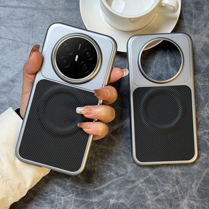 【现货秒发】高级磁吸适用华为mate70air手机壳肤感银色华为mate70AIR保护套全包硬壳防摔高档真科纳黑简约