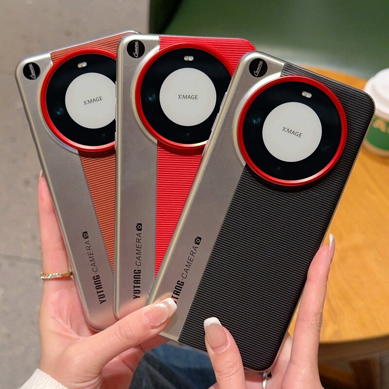 适用华为Mate60手机壳电镀新款Mate60Pro保护套全包防摔高级拼接简约男女Mate60Pro+硬壳时尚拼色轻奢