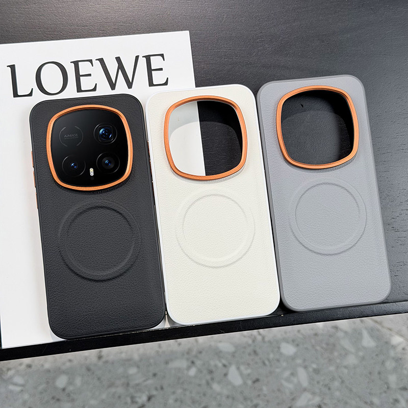 高档磁吸适用荣耀magic8RSR保时捷手机壳皮纹magic8rsr保护套全包防摔硅胶软边magic7保时捷高级质感纹理磁吸