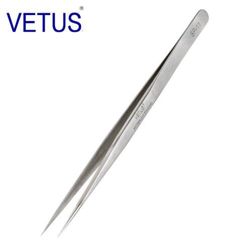 VETUS SP系列金标高精密镊子302不锈钢防磁防酸 无磁钟表工具镊子