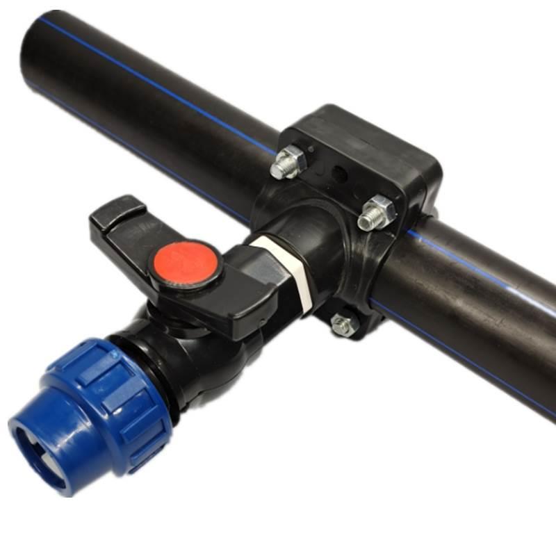 PE分水鞍座增接口节水灌溉专用哈夫节PVCppr通用套装总成63转32