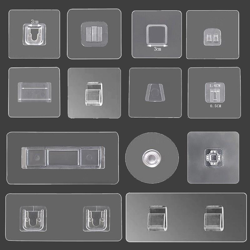 强力粘胶卡扣挂钩壁挂墙上置物架贴片厨房浴室双面免打孔无痕粘钩