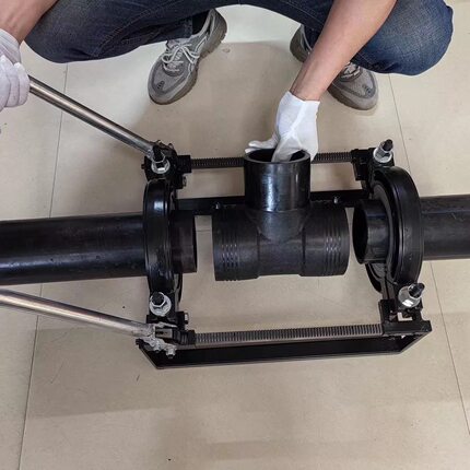 新款PE电熔管件推进器套筒辅助神器省时省力夹具燃气管道固定夹具