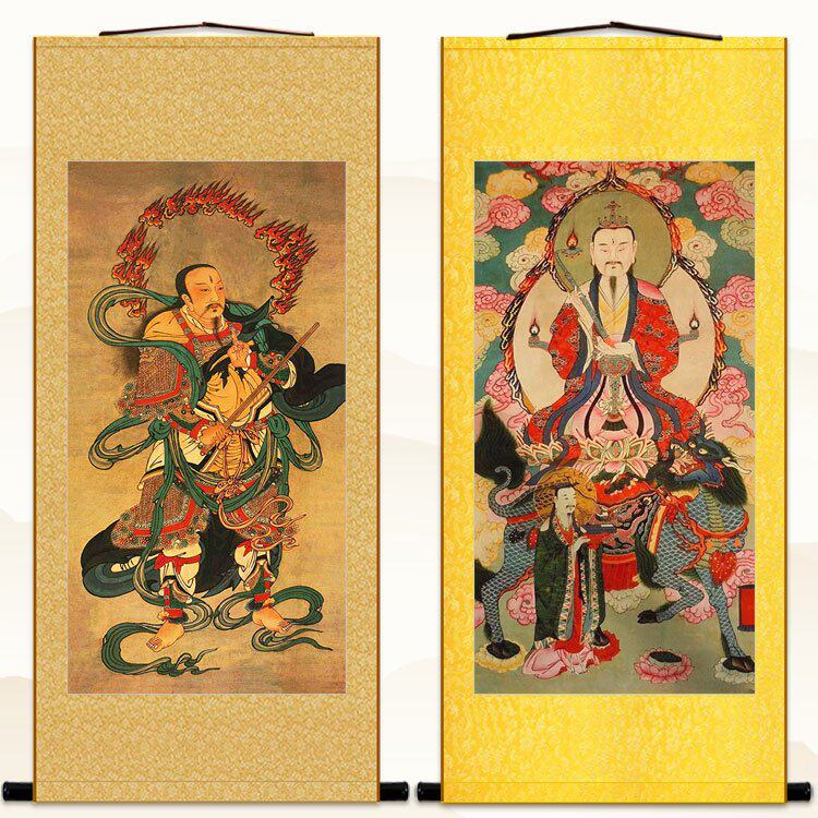 雷祖神像画九天应元雷声普化天尊道教水陆画画像卷轴挂画可定制