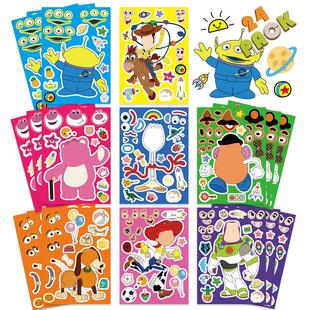 玩具总动员卡通拼图贴纸Toy Story胡迪巴斯光年儿童DIY动手礼物
