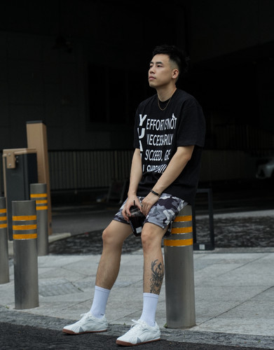 黑灰迷彩美式网眼四分裤训练短裤