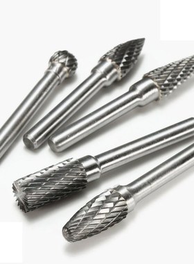 5Pcs 1/4 Inch Head Tungsten Carbide Rotary Point Burr Millin