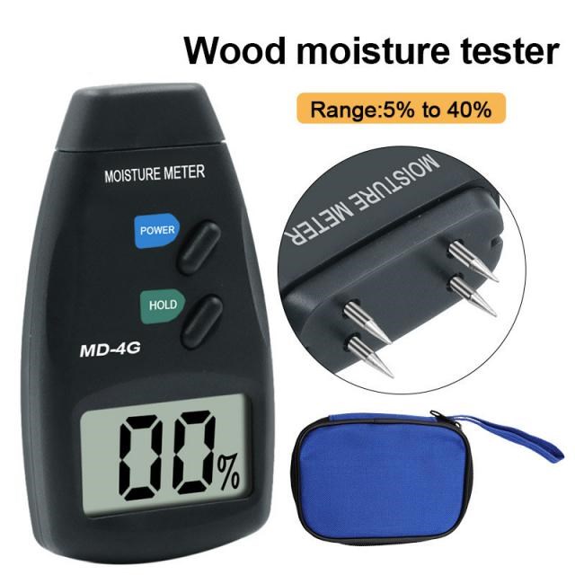 NEW MD-4G Four Pins Digital Wood Moisture Meter Wood Humidit