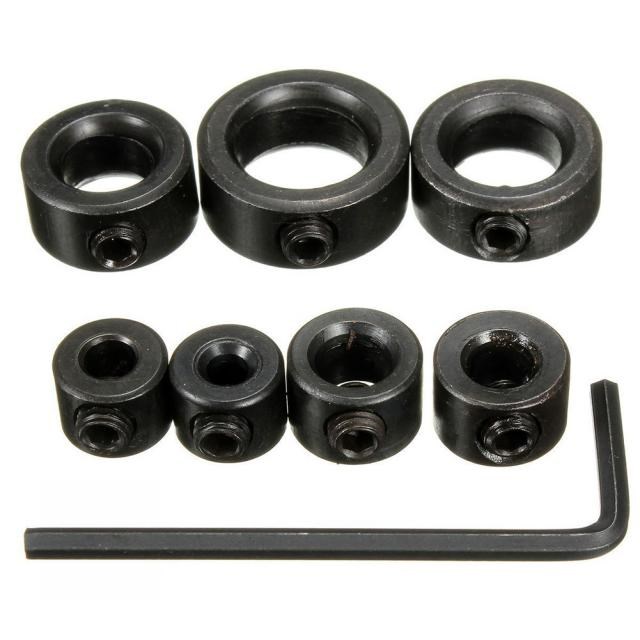 7Pcs/Lot 3-12mm Drill Bit Depth Stop Collar Ring Positioner