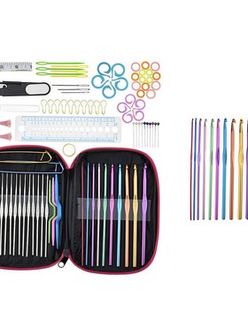 100PcsDIY Aluminum Crochet Hooks Needles Stitches Sweater Kn