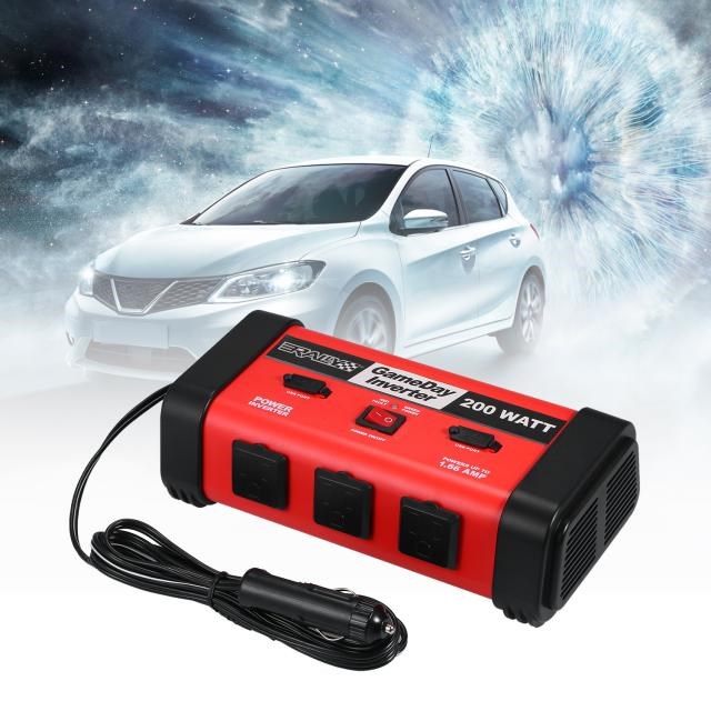 200W Car Powers Inverter 12 V to 110 V Modified Sine Waves C