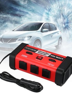 200W Car Powers Inverter 12 V to 110 V Modified Sine Waves C