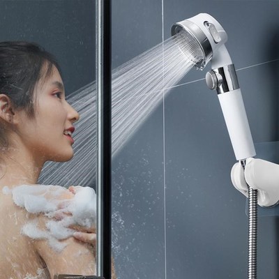 3 Modes Pressurized Shower Head Water Saving Jetting Showerh