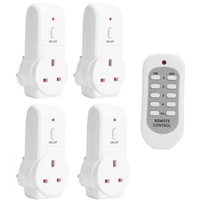 4pcs UK Plug Lightness and Portability No Space Occupy Home