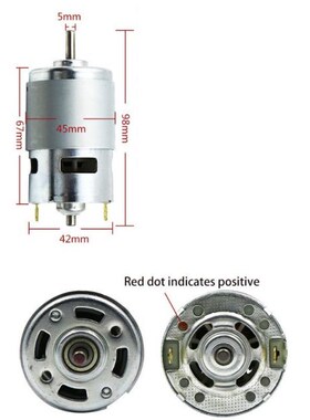 775/795/895 DC Motor DC 12V Ball Bearing Large Torque High P