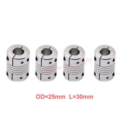 Hot4pcs/lot D25L30 CNC Motor Jaw Shaft Coupler clamp Flexibl