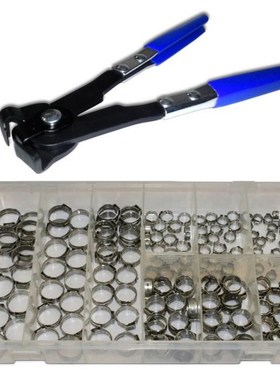 Repair Hand Tools Hose Clamp Pliers With 170pcs 1 Ear Clamps