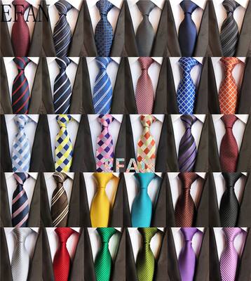 Classic 8cm Ties for Man  Silk Tie Luxury Striped Plaid