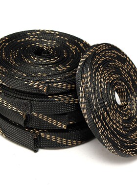 1PC 5/10M Black Insulated Braided Cable Sleeving Wire Cable